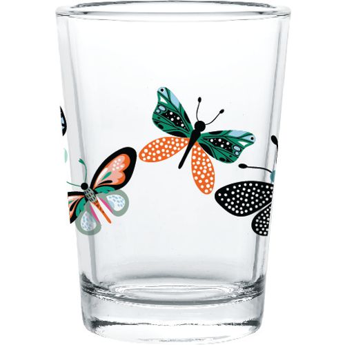 Set x6 Vaso Herradura Jugo Dec Mariposas 2020 - unionychicawa