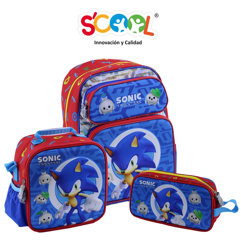 SET MOCHILA RUEDAS,LONCHERA Y CARTUCHERA BONIBU